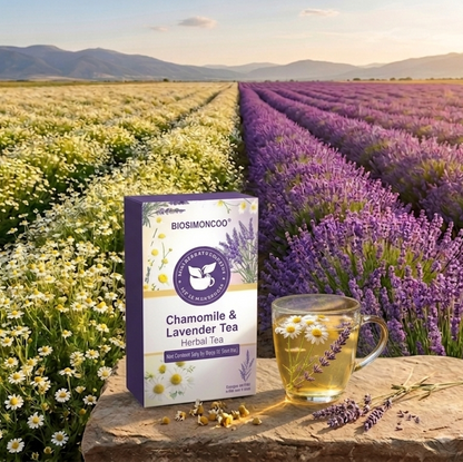 🍃Natural Chamomile Lavender Tea🍵, Soothing Herbal Tea for Nighttime🌿, Digestive Support & Calm Mood☕-XXS