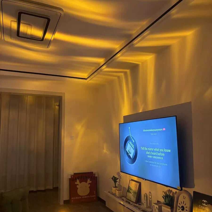 ✨Water Ripple Night Light, 16 Colors RGB Mood Lamp with 4-Speed Dynamic Projection✨-XXS