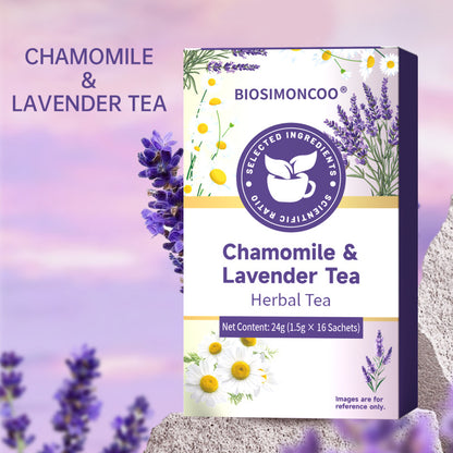 🍃Natural Chamomile Lavender Tea🍵, Soothing Herbal Tea for Nighttime🌿, Digestive Support & Calm Mood☕-XXS