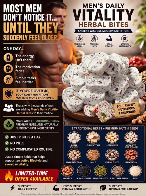🏆Prostate Wellness • 🔋Endurance Support • 💪Designed for Men-🌿Men's Daily Vitality Herbal Bites -XXS