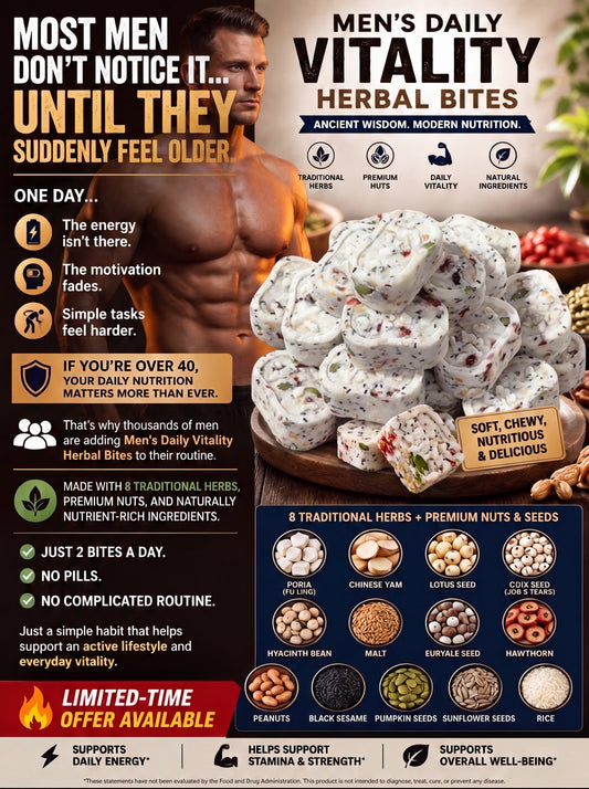 🏆Prostate Wellness • 🔋Endurance Support • 💪Designed for Men-🌿Men's Daily Vitality Herbal Bites -XXS