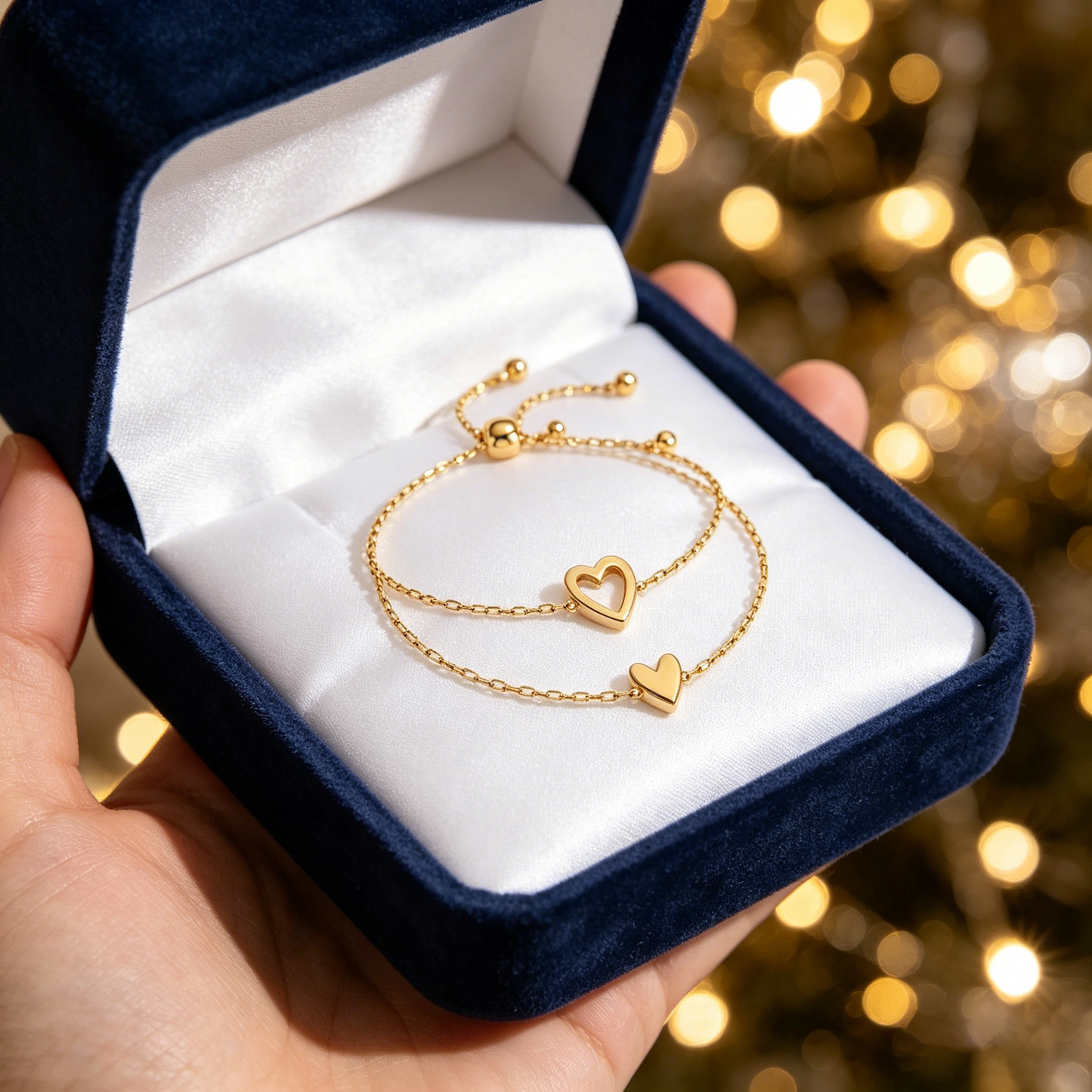 Luxury Gold Heart Bracelet for Women Adjustable Elegant Chain Bracelet Fashion Jewelry-YOY