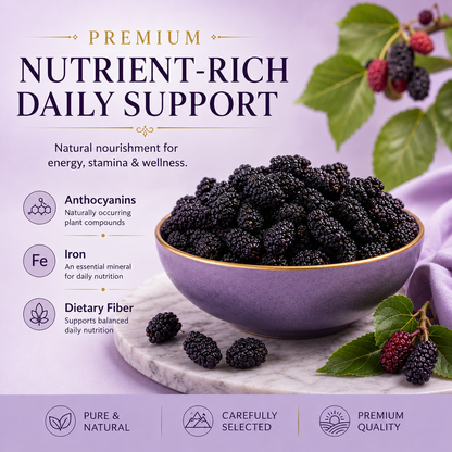 The Ultimate Natural Fuel for Men! Premium Black Mulberries: Revitalize Your Core Energy from Within.-QZZ