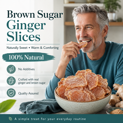 Natural additive-free herbal brown sugar ginger slices—Caring for men's health.-YOY