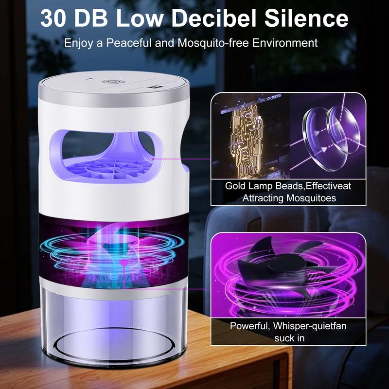 ❌🦟❌ Non-Zapper Indoor Insect Trap UV Light Suction Bug Catcher for Mosquitoes Fruit Flies Gnats Moths-VEX