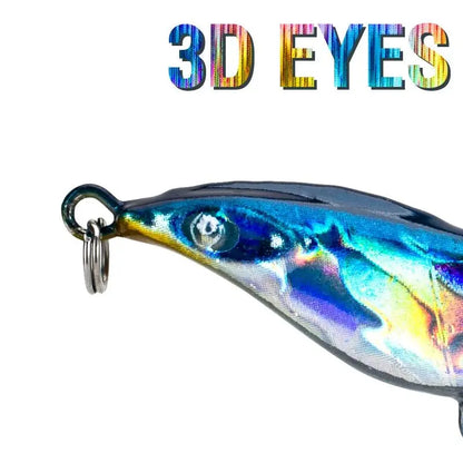 7/14/21/28g Metal Jig Lure 3D Eyes Sinking Bait with Treble Hook-SUY