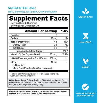 Zero Sugar Best Seller Trio - World's First 3-in-1 Pre, Post, Probiotic, Apple Cider Vinegar with Vitamin B12 and Probiotics To Address Bloating, Ashwagandha & L-Theanine, Vitamin D gummies-SUY