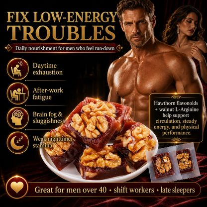 Natural Men’s Wellness Snack, Support Daily Energy & Long-Lasting Stamina-Hawthorn Walnut Pie-WBJ