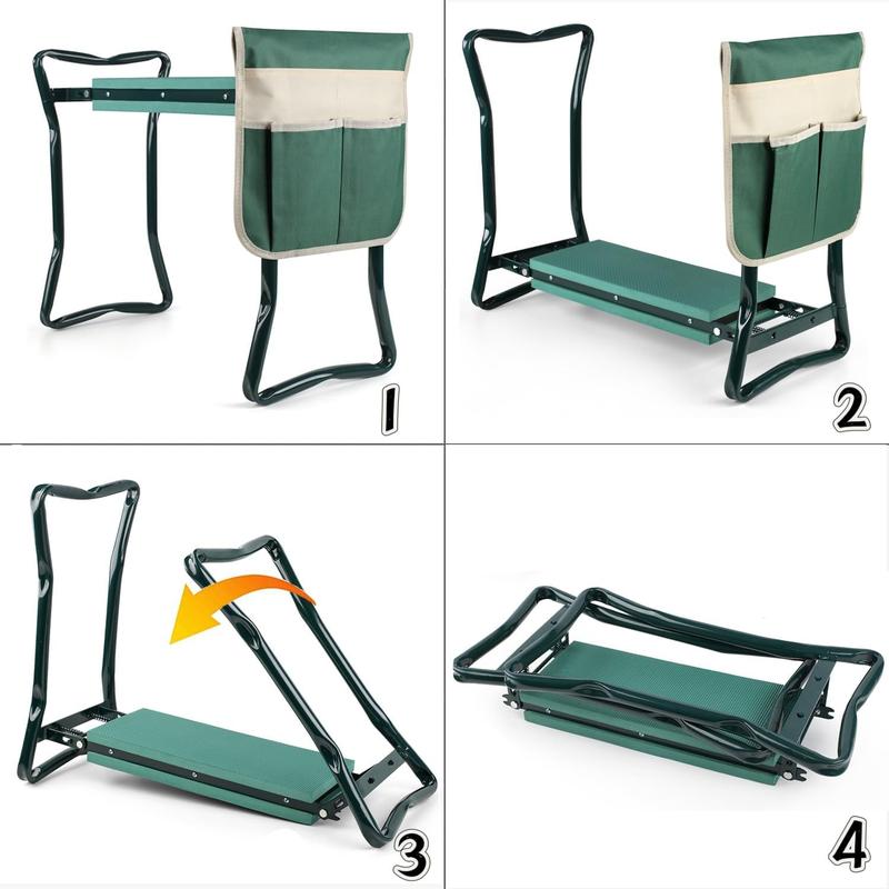 Foldable Garden Kneeler Seat with Soft Pad 330lbs-VIM