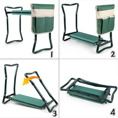 Foldable Garden Kneeler Seat with Soft Pad 330lbs-VIM