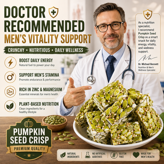 Natural Daily Fuel for Men’s Strength, Stamina & Vitality– Pumpkin Seed Crisp-LT