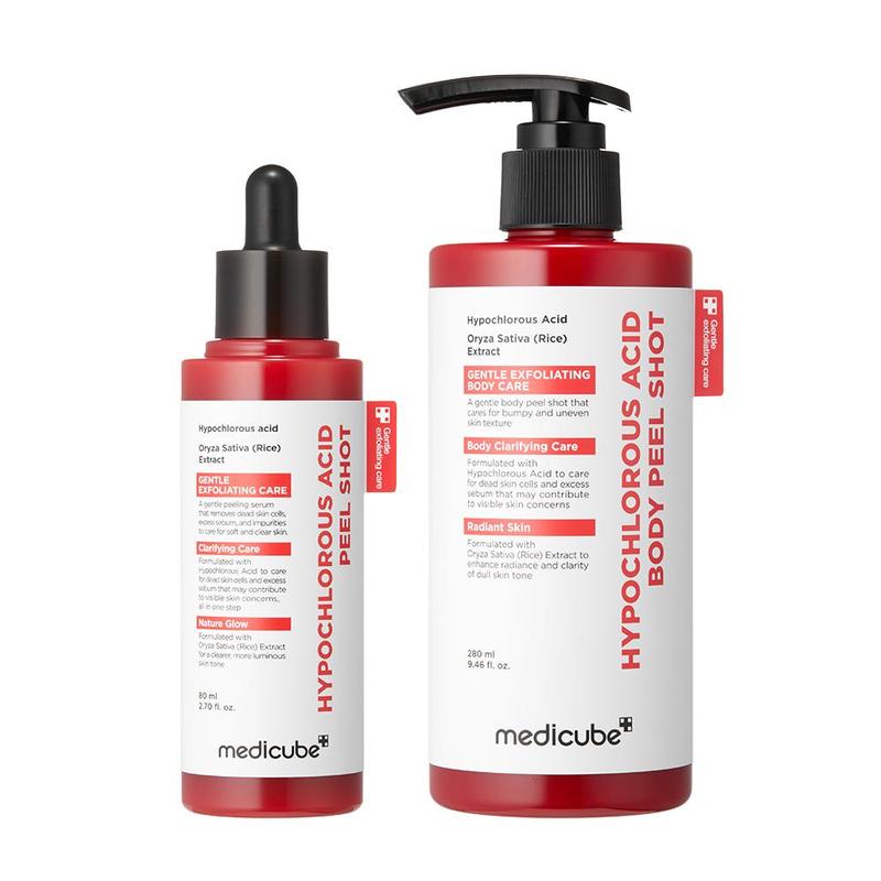 Medicube Rice Peel Shot Duo | Exfoliating Pore Care Serum, Oil Control Hydrating for Face & Body-SUY