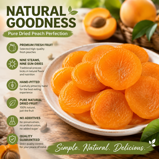 100% Pure Natural Dried Yellow Peach-Healthy blood sugar support.-YOY