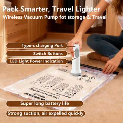 Snofrid Cordless Vacuum Storage Compression Bag Set 🧳-VIM