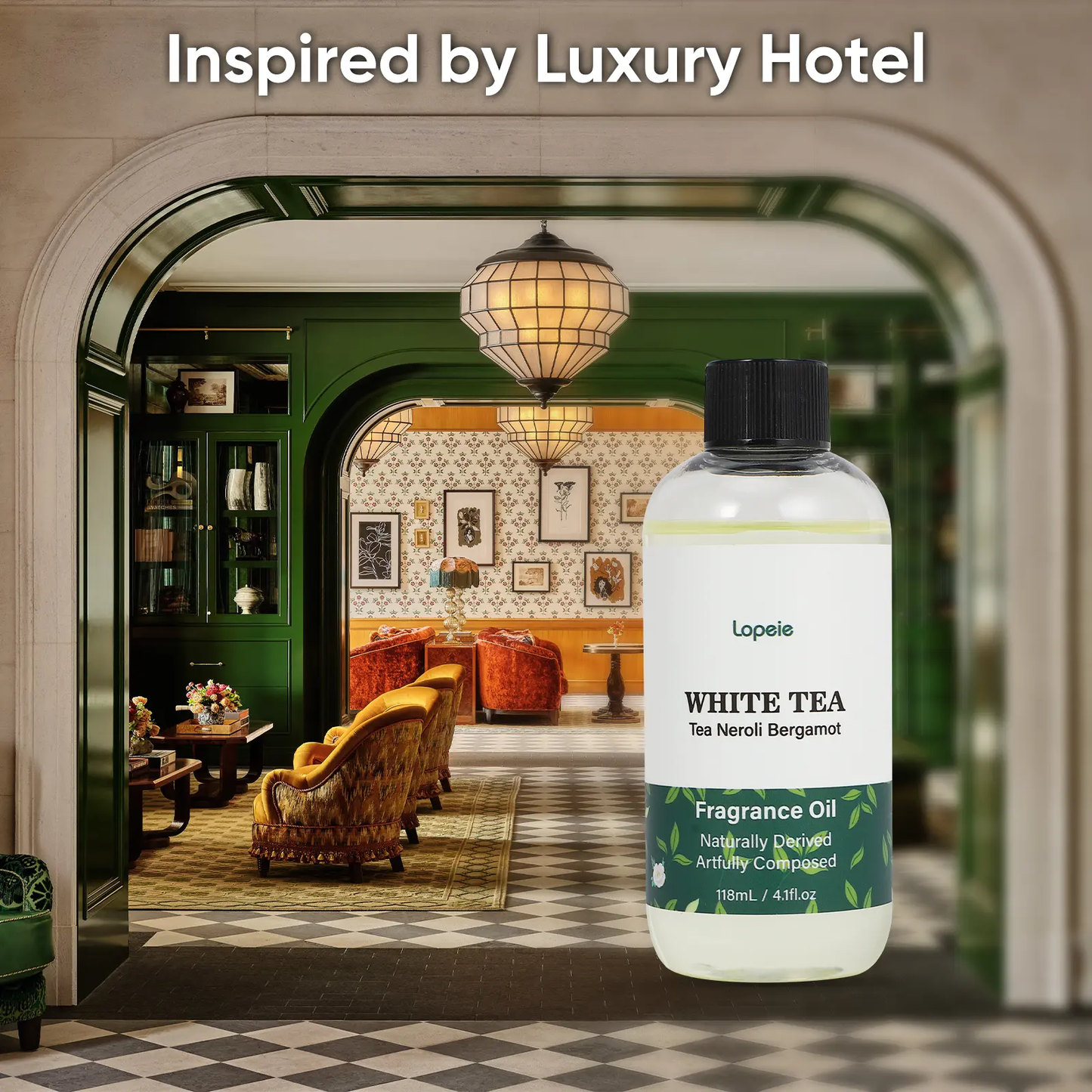 Lopeie 118ml Hotel Grade Diffuser Oil Refill – White Tea Neroli Bergamot Aromatherapy Oil-VIM