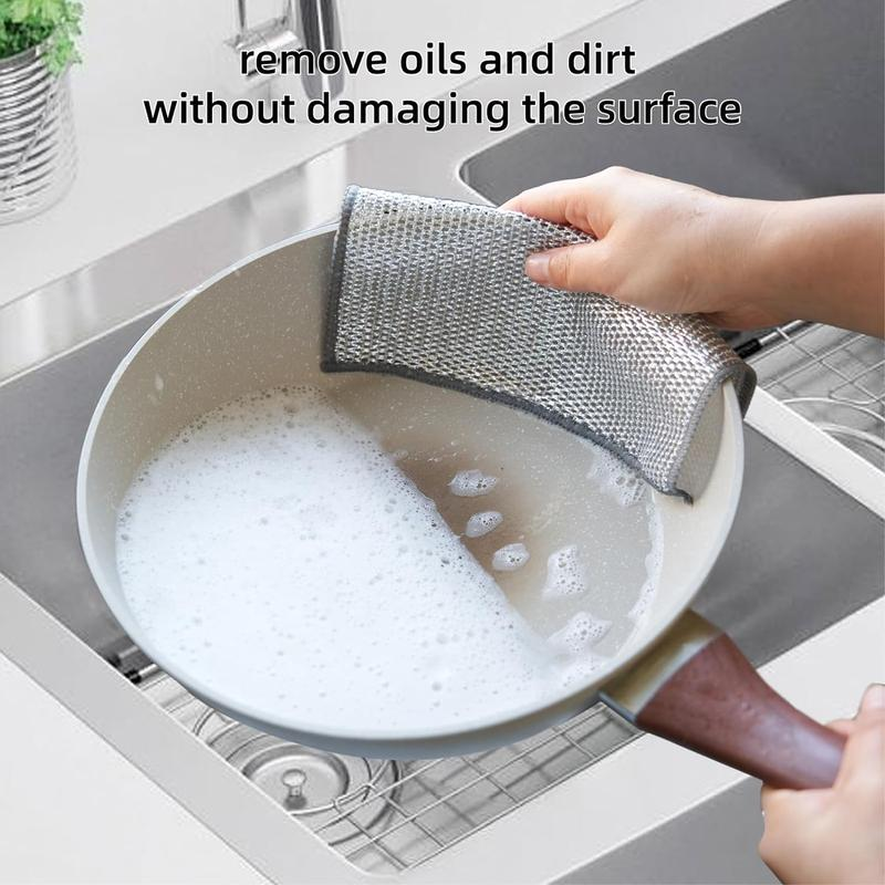 🧼Kain Lap Dapur KawatSikat Cuci PiringPembersih Kerak PanciSerbaguna HM1013-VIM