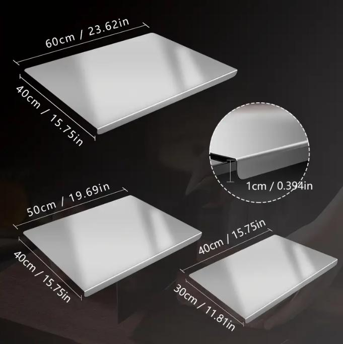 🧄 Stainless Steel Chopping Board, Non-slip Cutting Board, Kitchen Accessories, Household Kitchen Gadgets 🍳-VIM