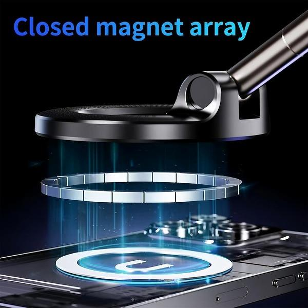 🚗Foldable Magnetic Car Holder｜Strong Vacuum Suction for All Phones 📱-VIM