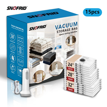 Snofrid Cordless Vacuum Storage Compression Bag Set 🧳-VIM