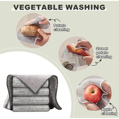 🧼Kain Lap Dapur KawatSikat Cuci PiringPembersih Kerak PanciSerbaguna HM1013-VIM