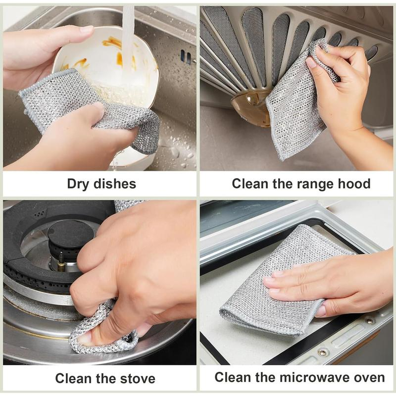 🧼Kain Lap Dapur KawatSikat Cuci PiringPembersih Kerak PanciSerbaguna HM1013-VIM