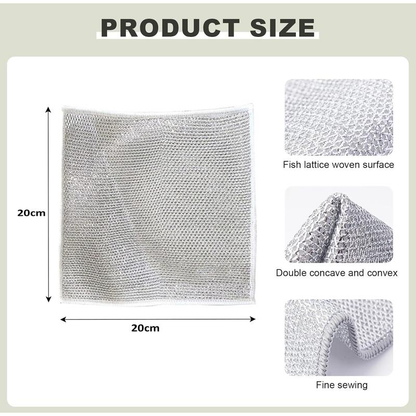 🧼Kain Lap Dapur KawatSikat Cuci PiringPembersih Kerak PanciSerbaguna HM1013-VIM