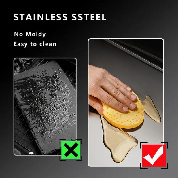 🧄 Stainless Steel Chopping Board, Non-slip Cutting Board, Kitchen Accessories, Household Kitchen Gadgets 🍳-VIM