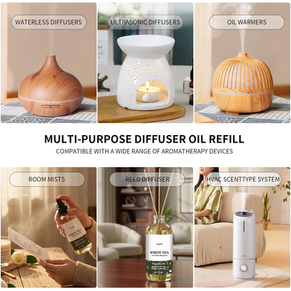 Lopeie 118ml Hotel Grade Diffuser Oil Refill – White Tea Neroli Bergamot Aromatherapy Oil-VIM