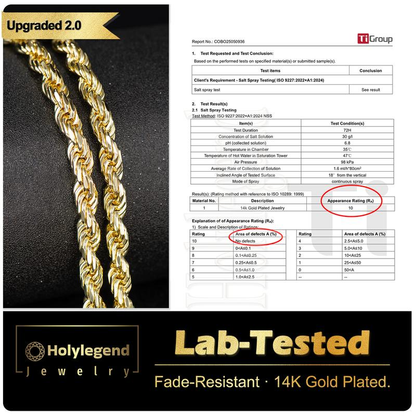 Solid Gold Twisted Necklace, Unisex Adjustable Chain, Ideal Gift for Loved Ones-SUY